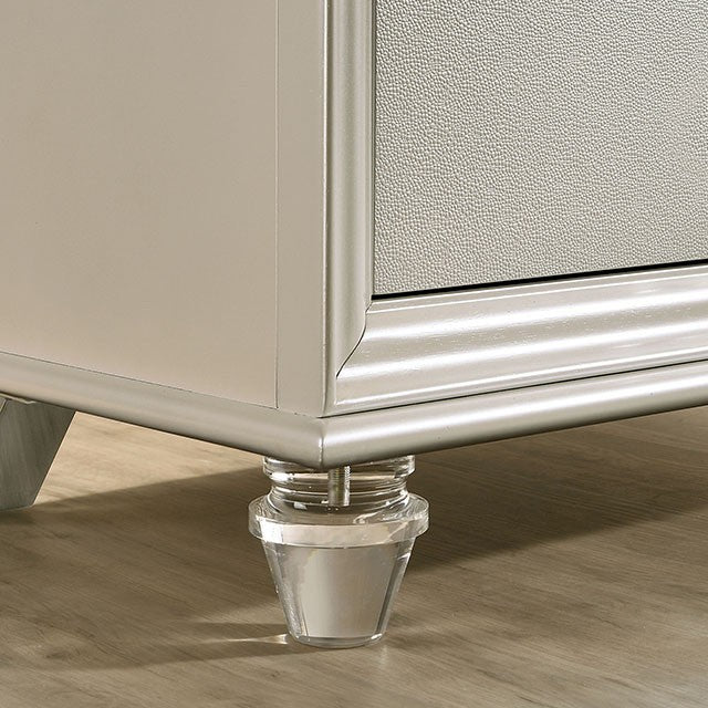Maddie Bed White & Silver - Furniture 4 Less Outlet (Salinas,CA)