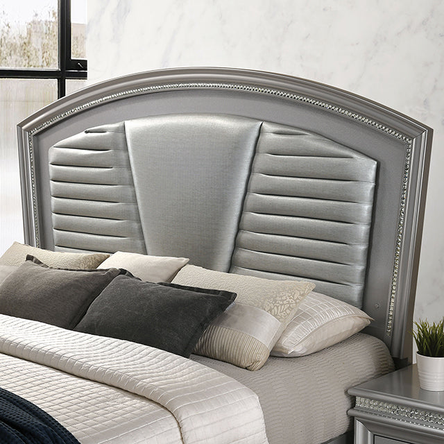 Maddie Bed White & Silver - Furniture 4 Less Outlet (Salinas,CA)