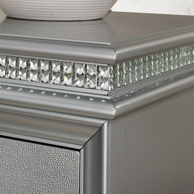 Maddie Bed White & Silver - Furniture 4 Less Outlet (Salinas,CA)