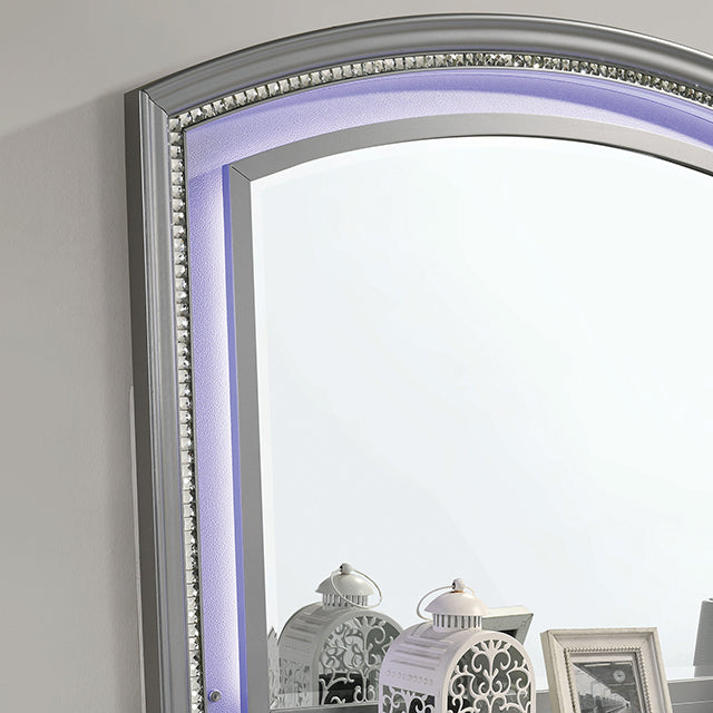 Maddie Bed White & Silver - Furniture 4 Less Outlet (Salinas,CA)