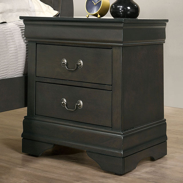 Louis Philippe Night Stand Gray - Furniture 4 Less Outlet (Salinas,CA)