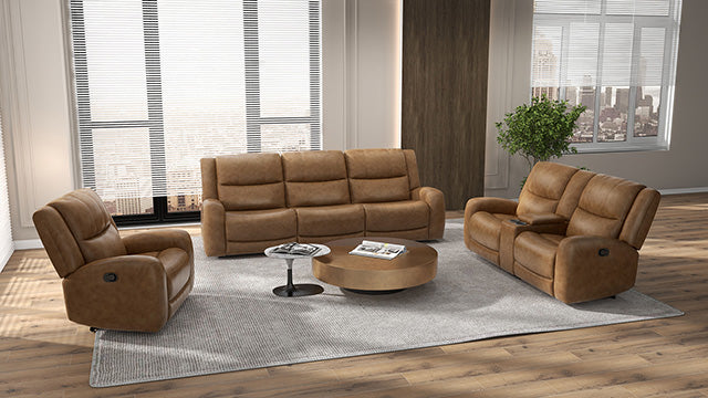 Leolinus Manual Recliner Loveseat w/ Console - Furniture 4 Less Outlet (Salinas,CA)