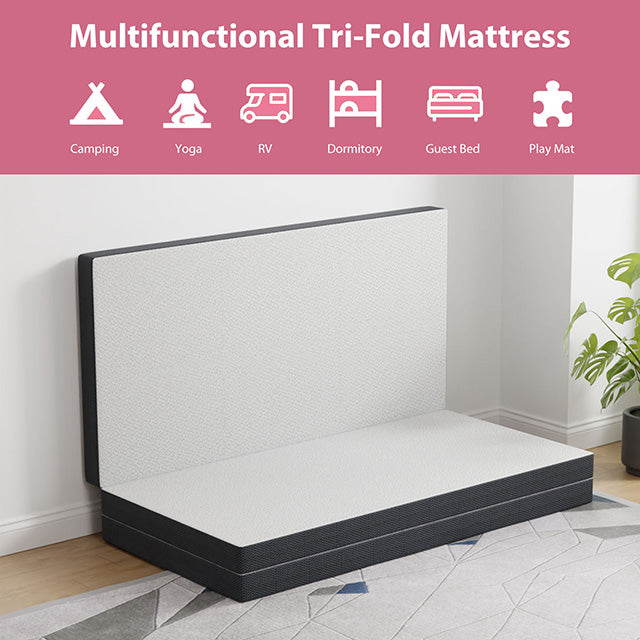 Hollyhock 3" Full Tri-Fold Memory Foam Topper - Furniture 4 Less Outlet (Salinas,CA)