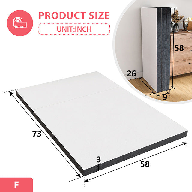 Hollyhock 3" Queen Tri-Fold Memory Foam Topper - Furniture 4 Less Outlet (Salinas,CA)