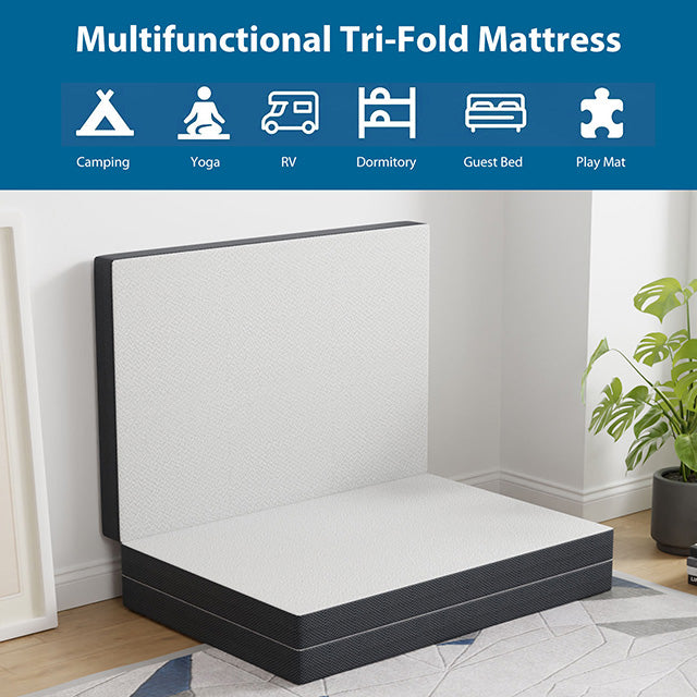 Hollyhock 3" Twin XL Tri-Fold Memory Foam Topper - Furniture 4 Less Outlet (Salinas,CA)