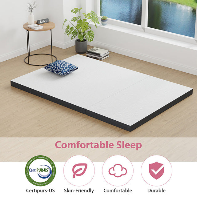 Hollyhock 4" Full Tri-Fold Memory Foam Topper - Furniture 4 Less Outlet (Salinas,CA)