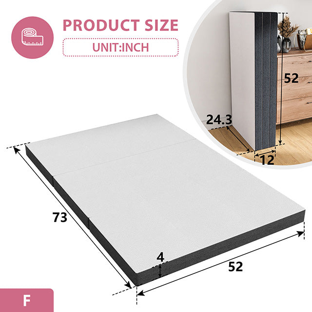 Hollyhock 4" Full Tri-Fold Memory Foam Topper - Furniture 4 Less Outlet (Salinas,CA)