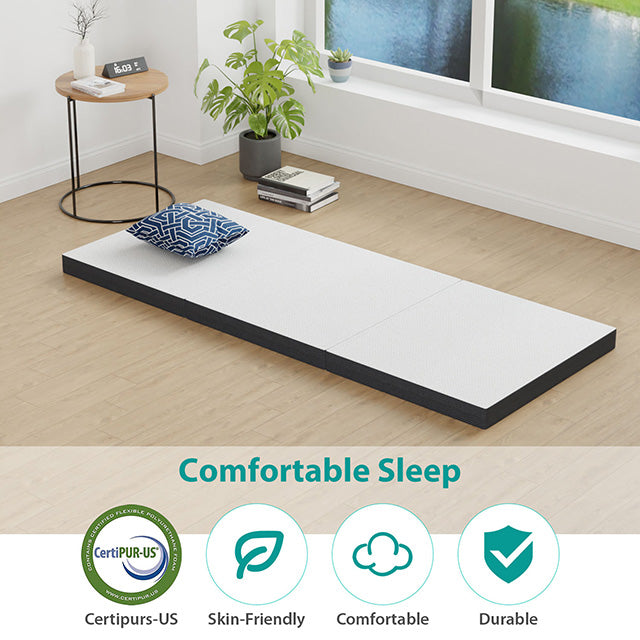 Hollyhock 4" Queen Tri-Fold Memory Foam Topper - Furniture 4 Less Outlet (Salinas,CA)