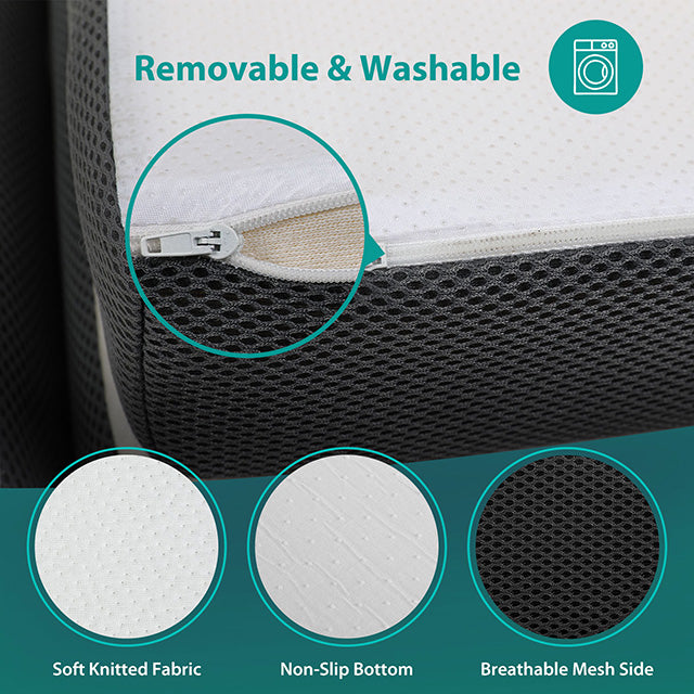 Hollyhock 4" Queen Tri-Fold Memory Foam Topper - Furniture 4 Less Outlet (Salinas,CA)