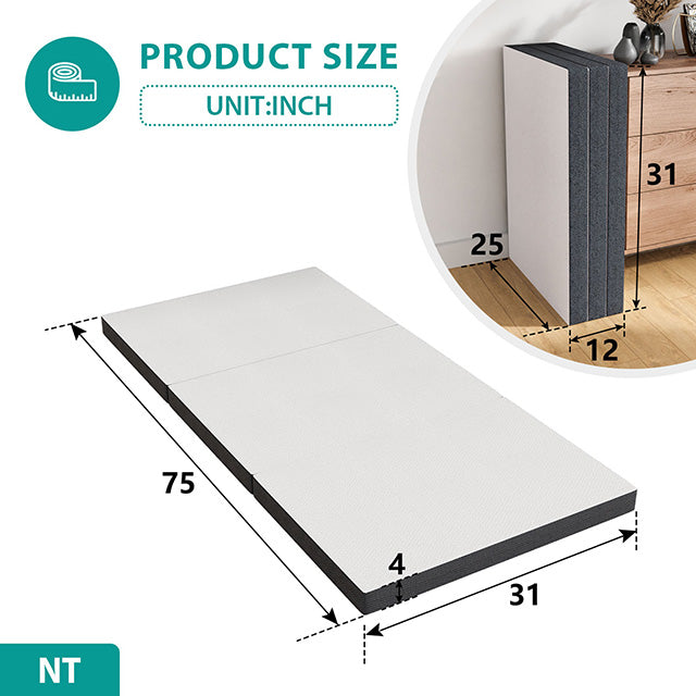 Hollyhock 4" Queen Tri-Fold Memory Foam Topper - Furniture 4 Less Outlet (Salinas,CA)