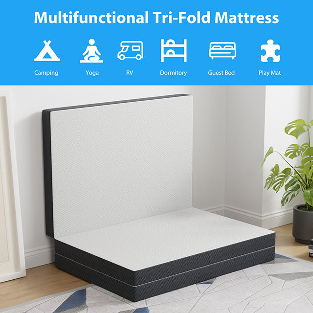 Hollyhock 4" Twin Tri-Fold Memory Foam Topper - Furniture 4 Less Outlet (Salinas,CA)