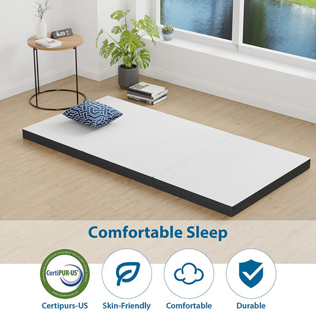 Hollyhock 4" Twin XL Tri-Fold Memory Foam Topper - Furniture 4 Less Outlet (Salinas,CA)