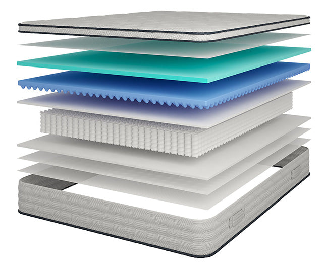 Salvia 12" Queen Hybrid Pocket Coil Mattress - Furniture 4 Less Outlet (Salinas,CA)