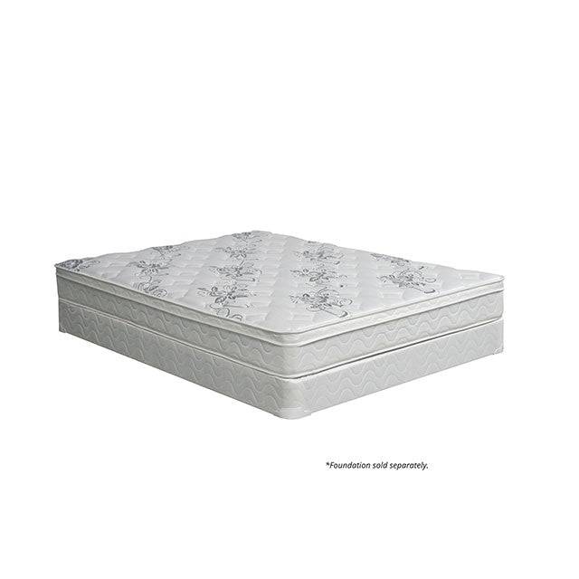 JALEN White 9" Euro Top Mattress, E.King - Furniture 4 Less Outlet (Salinas,CA)