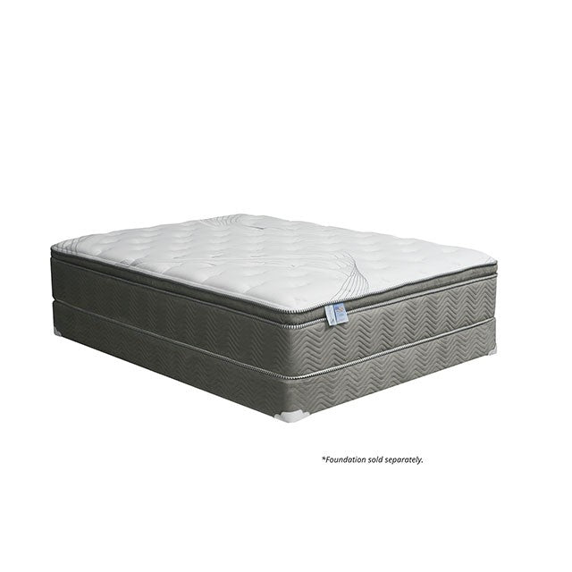 STORMIN White/Gray 13" Euro Pillow Top Mattress, Queen - Furniture 4 Less Outlet (Salinas,CA)