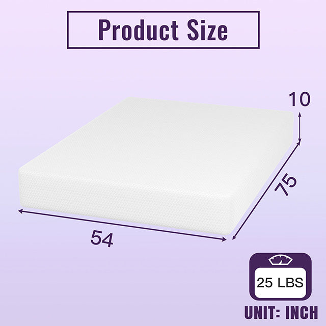 Nasturtium 10" Full Bamboo Charcoal Infused Memory Foam - Furniture 4 Less Outlet (Salinas,CA)