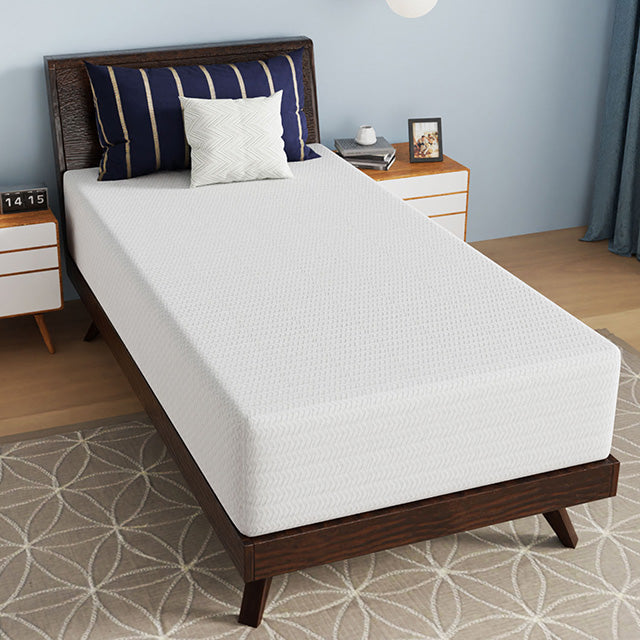 Nasturtium 12" Twin Bamboo Charcoal Infused Memory Foam - Furniture 4 Less Outlet (Salinas,CA)