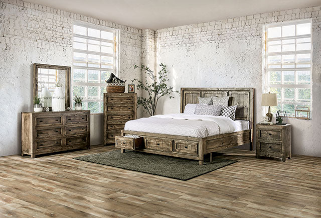 Oakridge Bed Brown & Grey - Furniture 4 Less Outlet (Salinas,CA)