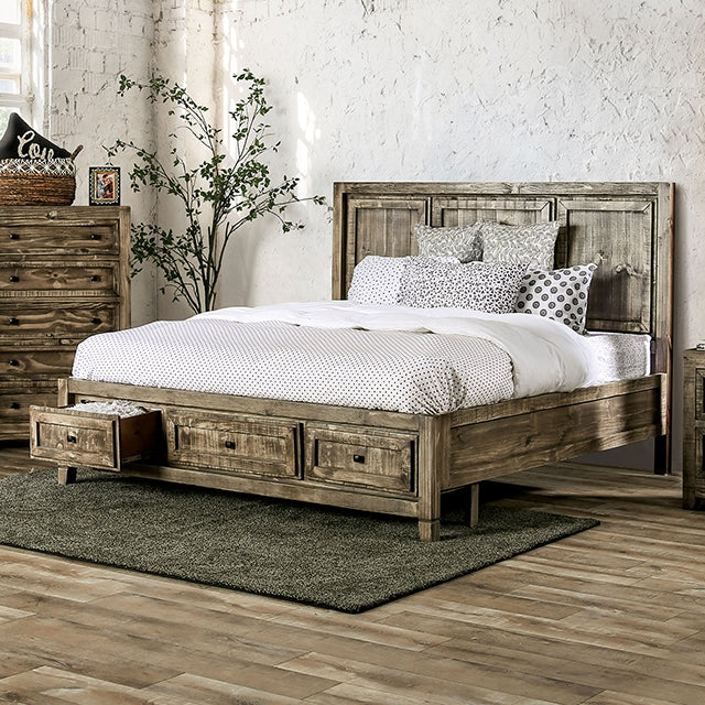 Oakridge Bed Brown & Grey - Furniture 4 Less Outlet (Salinas,CA)
