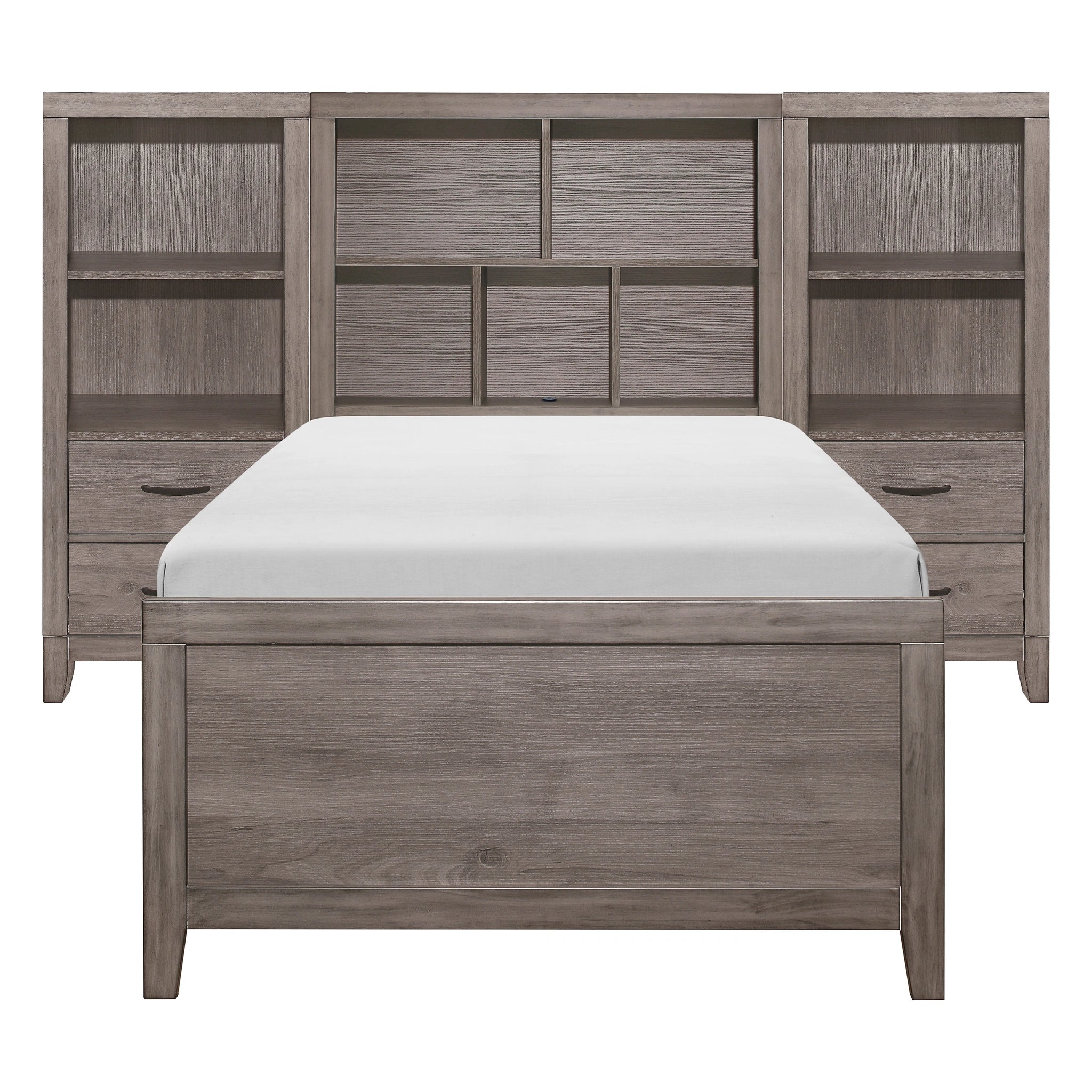 Woodrow-4pc Set Twin Wall Bed with Toy Boxes (TB+2PNS+TFT) image