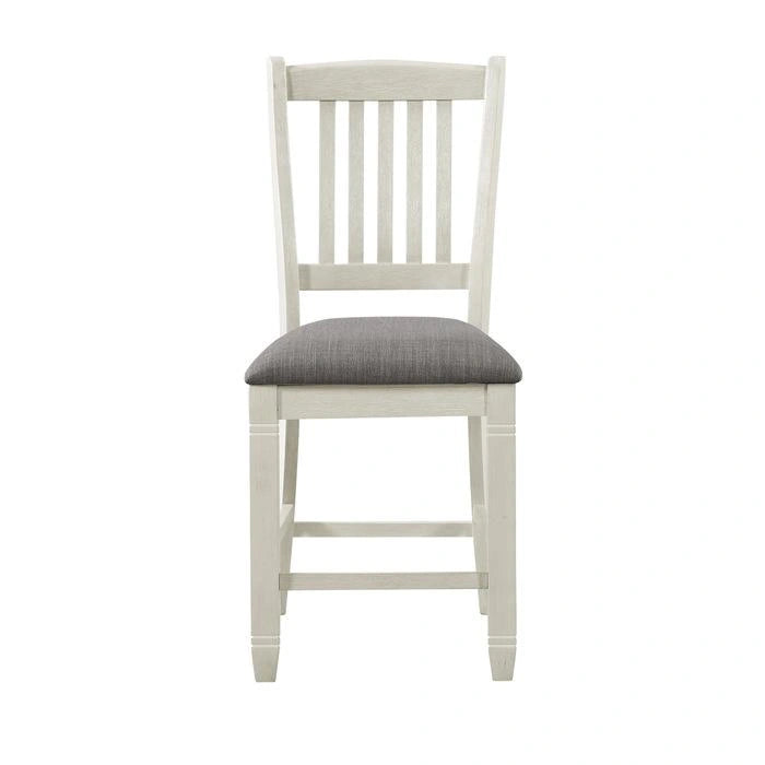 Granby Counter Height Chair in White & Brown (Set of 2)