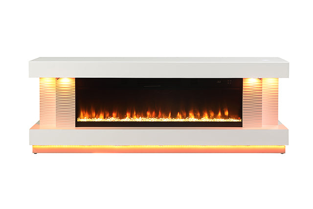 Peseux 71" TV Stand w/ Electric Fire Place - Furniture 4 Less Outlet (Salinas,CA)