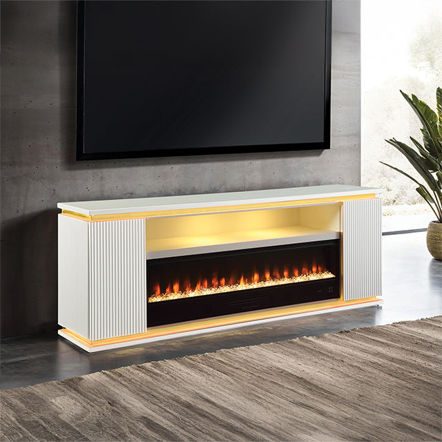 Medea 71" TV Stand w/ Electric Fire Place - Furniture 4 Less Outlet (Salinas,CA)
