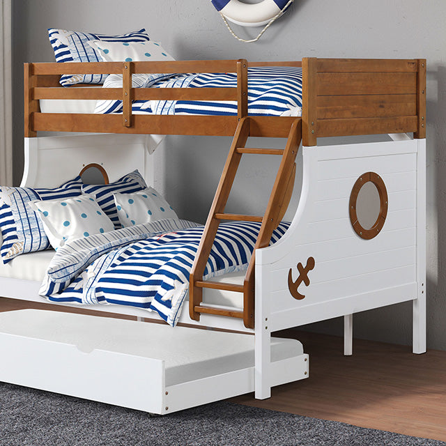 Nautia Twin/Full Bunk Bed Black & White - Furniture 4 Less Outlet (Salinas,CA)