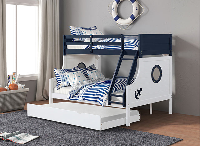 Nautia Twin/Full Bunk Bed Black & White - Furniture 4 Less Outlet (Salinas,CA)