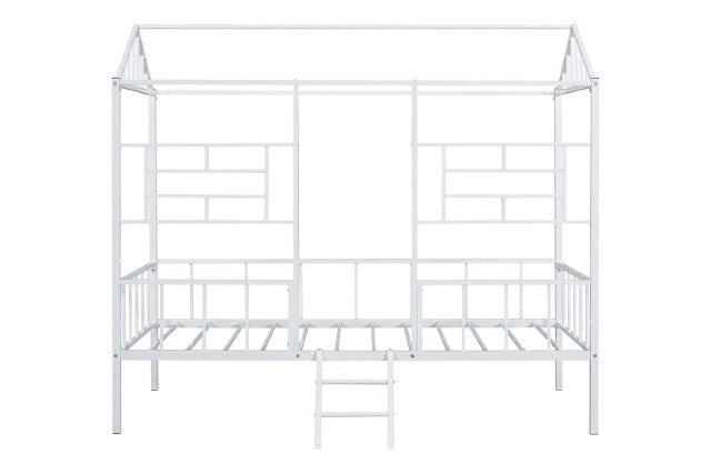 Rhonda Twin Loft Bed White, Silver, & Black - Furniture 4 Less Outlet (Salinas,CA)