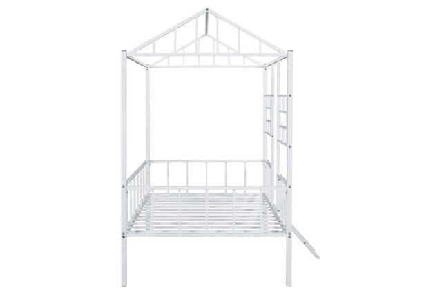Rhonda Twin Loft Bed White, Silver, & Black - Furniture 4 Less Outlet (Salinas,CA)