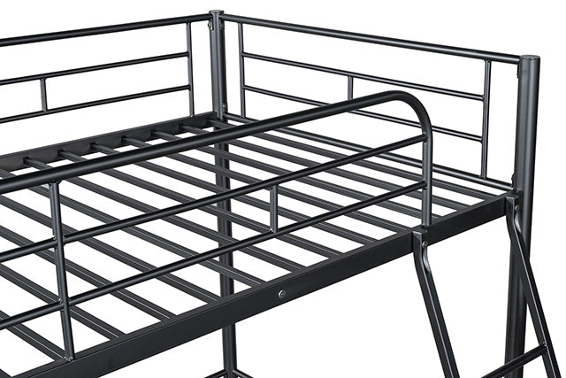 Myles Twin Loft Bed White, Silver & Black - Furniture 4 Less Outlet (Salinas,CA)