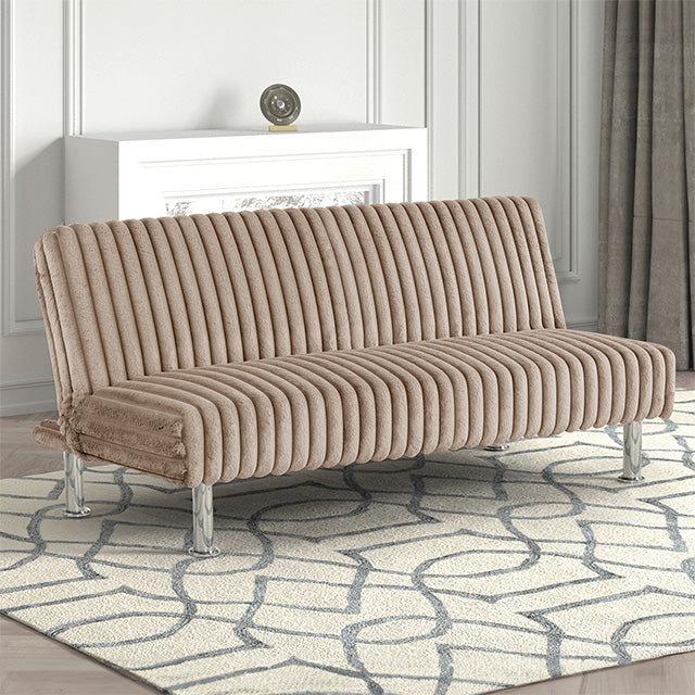 Hinwil Futon Sofa Bed Pink, Beige Grey, & Black - Furniture 4 Less Outlet (Salinas,CA)