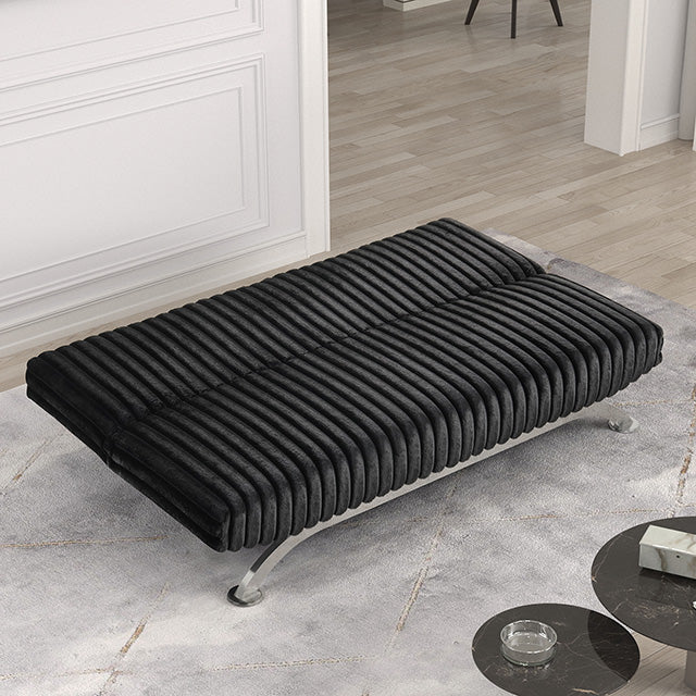 Villeneuve Futon Sofa Bed Black, Pink, & Grey - Furniture 4 Less Outlet (Salinas,CA)