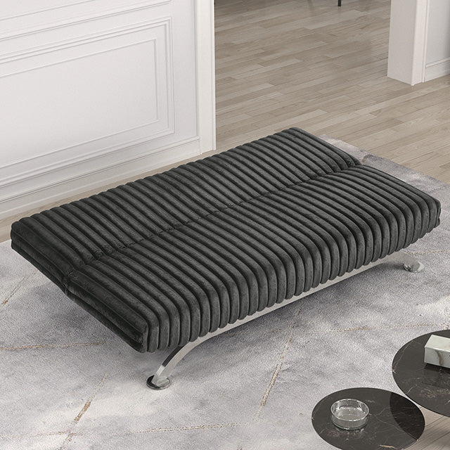 Villeneuve Futon Sofa Bed Black, Pink, & Grey - Furniture 4 Less Outlet (Salinas,CA)