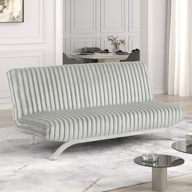Villeneuve Futon Sofa Bed Black, Pink, & Grey - Furniture 4 Less Outlet (Salinas,CA)