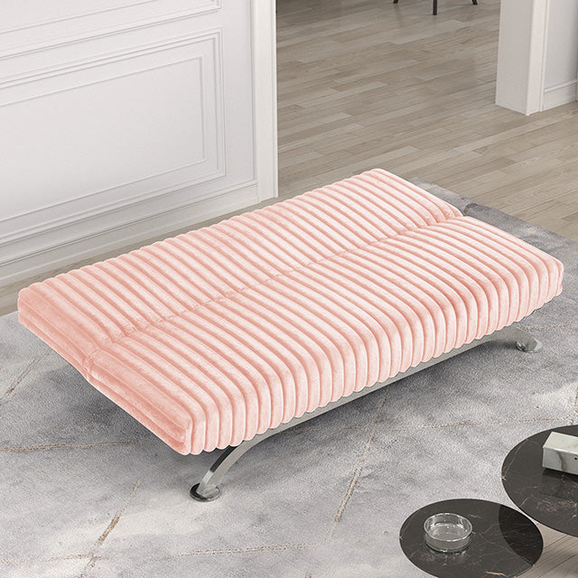 Villeneuve Futon Sofa Bed Black, Pink, & Grey - Furniture 4 Less Outlet (Salinas,CA)