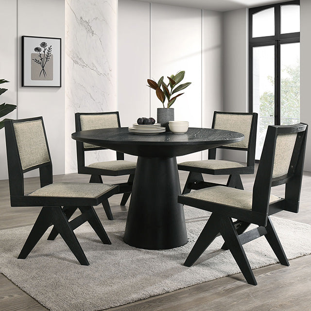 Tottenham 5 Pc Dining Table Set Black - Furniture 4 Less Outlet (Salinas,CA)