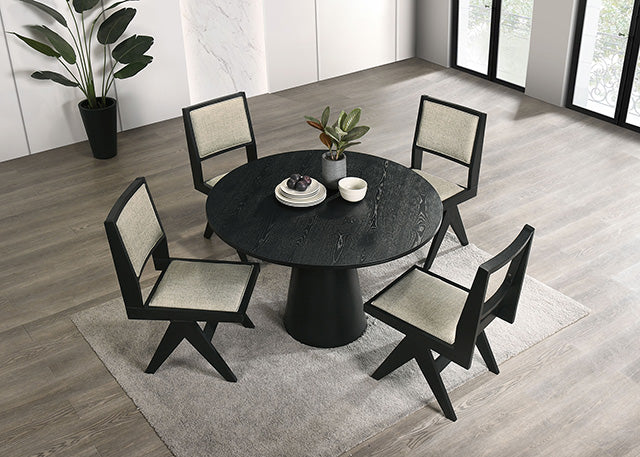 Tottenham 5 Pc Dining Table Set Black - Furniture 4 Less Outlet (Salinas,CA)