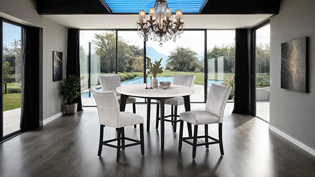 Sabro 5 Pc Dining Table Set Black - Furniture 4 Less Outlet (Salinas,CA)