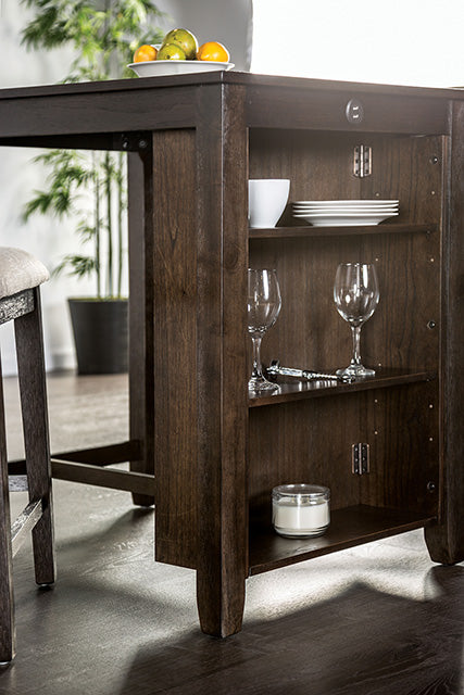 Lescles 3 Pc Counter Ht Set (1 Table + 2 Chairs) - Furniture 4 Less Outlet (Salinas,CA)
