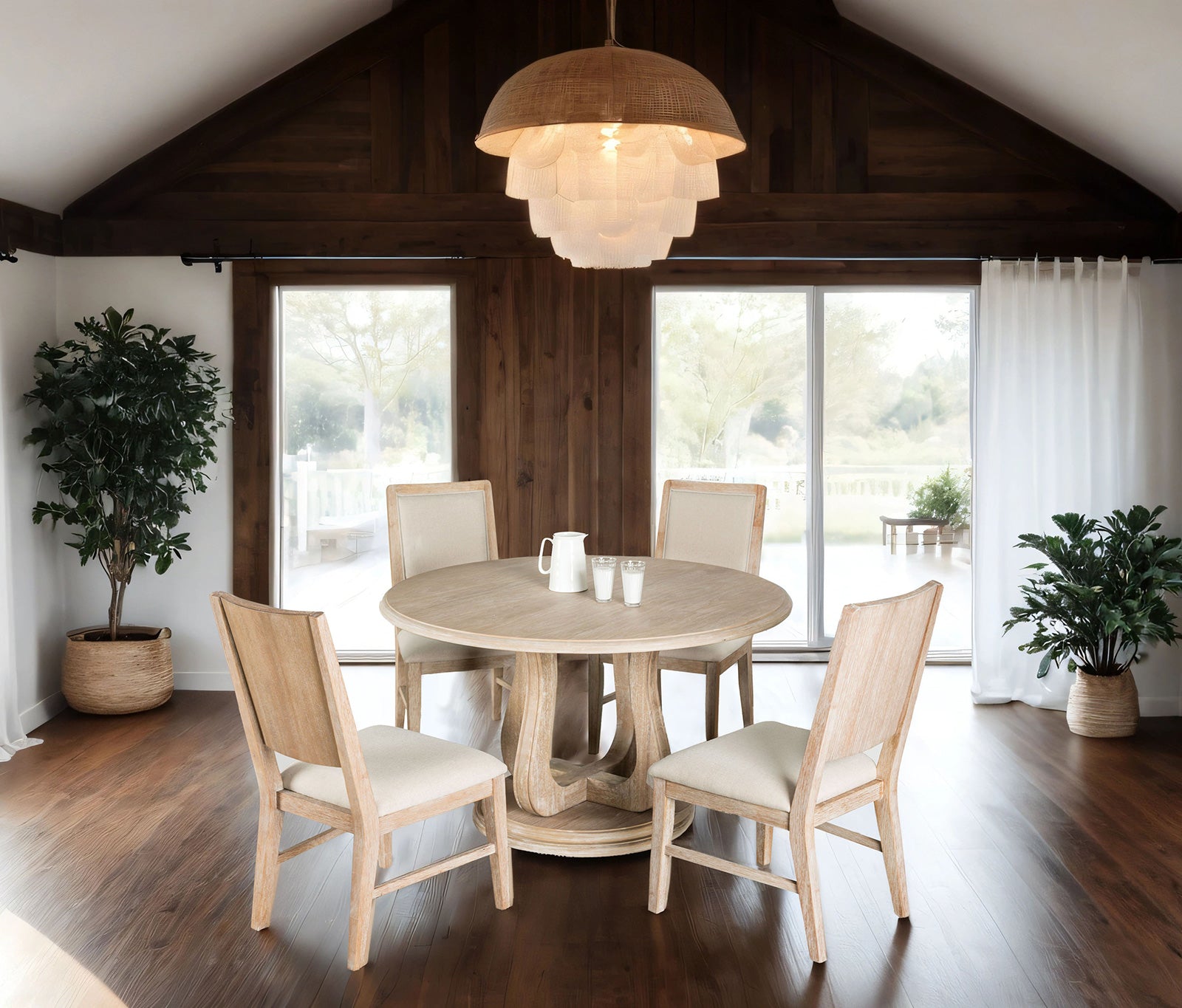 Orbetello 5 Pc Dining Table Set Natural - Furniture 4 Less Outlet (Salinas,CA)