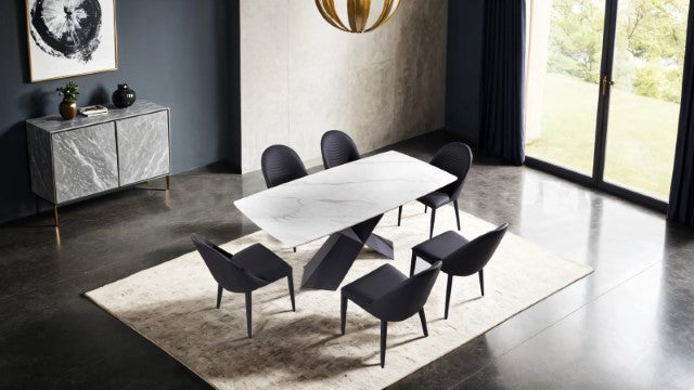 Lenvik 7 Pc Dining Table Set White - Furniture 4 Less Outlet (Salinas,CA)