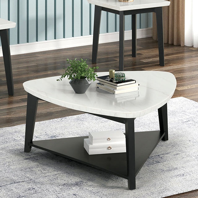 Thisted Triangle Marble Coffee Table - Furniture 4 Less Outlet (Salinas,CA)
