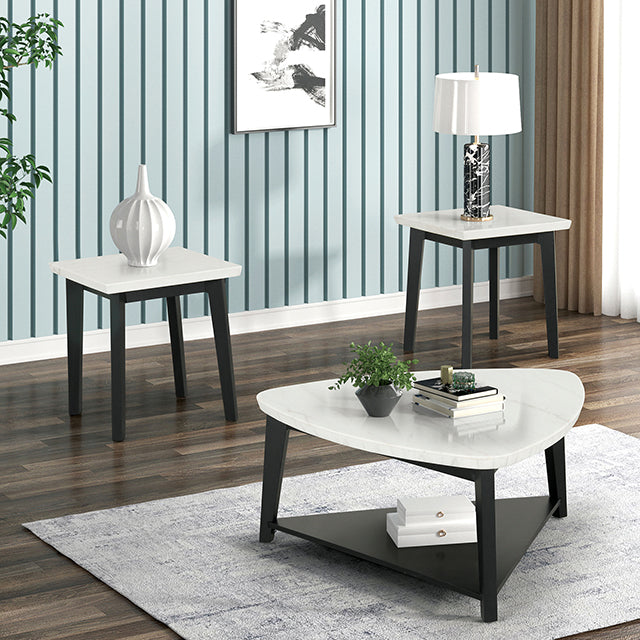 Thisted Triangle Marble Coffee Table - Furniture 4 Less Outlet (Salinas,CA)
