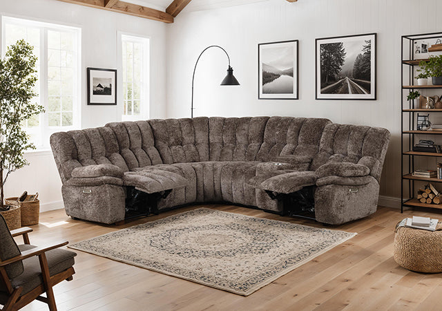 Hieronymus Power Sectional Brown - Furniture 4 Less Outlet (Salinas,CA)