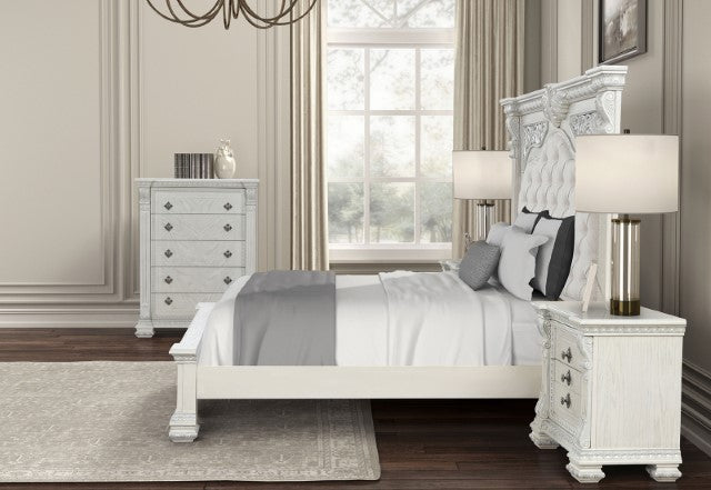 Promenade Bed Dark Brown & White - Furniture 4 Less Outlet (Salinas,CA)