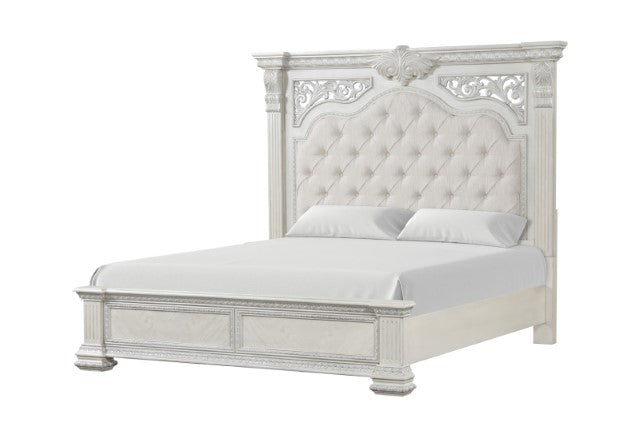 Promenade Bed Dark Brown & White - Furniture 4 Less Outlet (Salinas,CA)