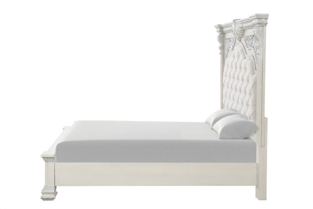 Promenade E.King & Queen Bed Brown & White - Furniture 4 Less Outlet (Salinas,CA)