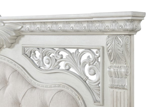 Promenade E.King & Queen Bed Brown & White - Furniture 4 Less Outlet (Salinas,CA)